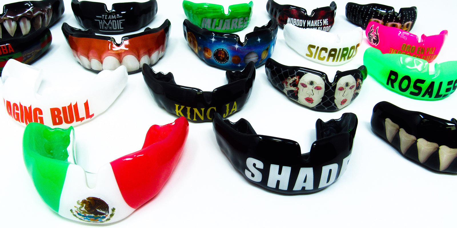 Specialty Mouthguards with Text  Show Your Style! - Mouthpiece Guy